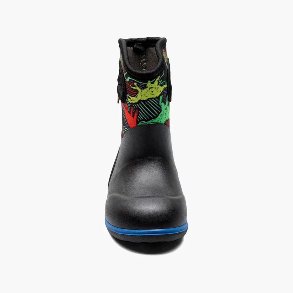 Bogs Classic Neon Dino 73095I-009 Toddler 4M Black Waterproof Rain Boots HAM661
